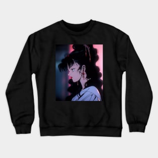 Anime Girl - Fem - 90s Cartoon Style - AI Crewneck Sweatshirt